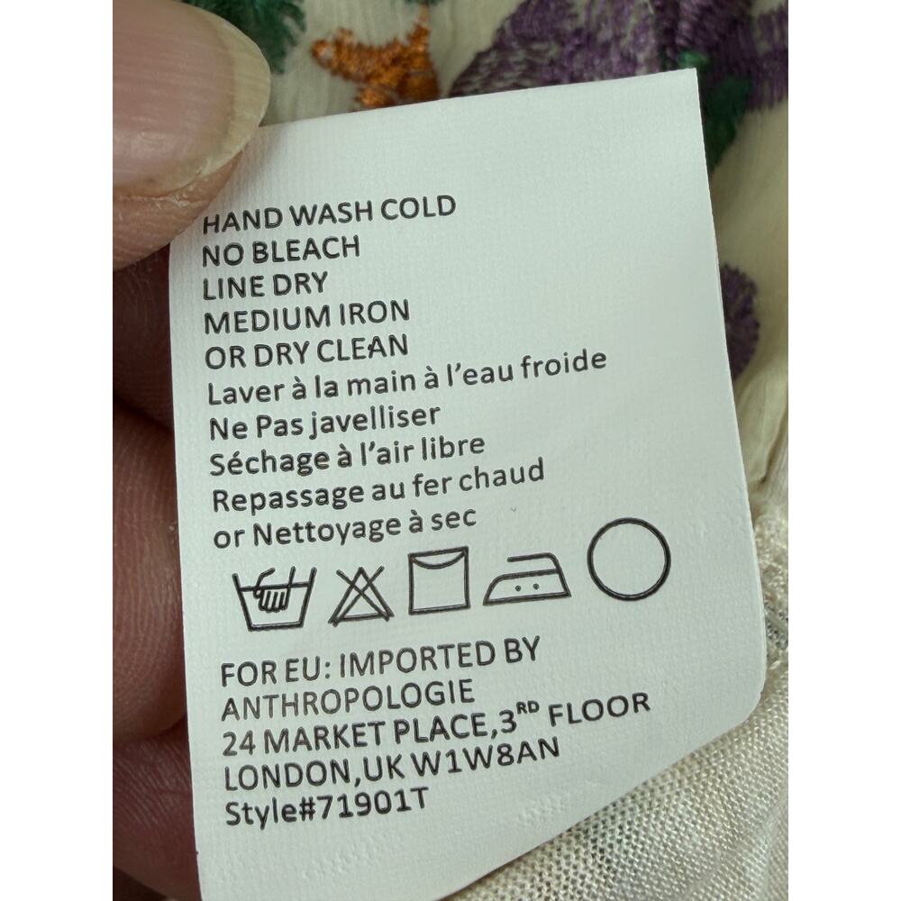 Anthropologie TINY Embroidered Tee Women L NWT - Picture 7 of 14